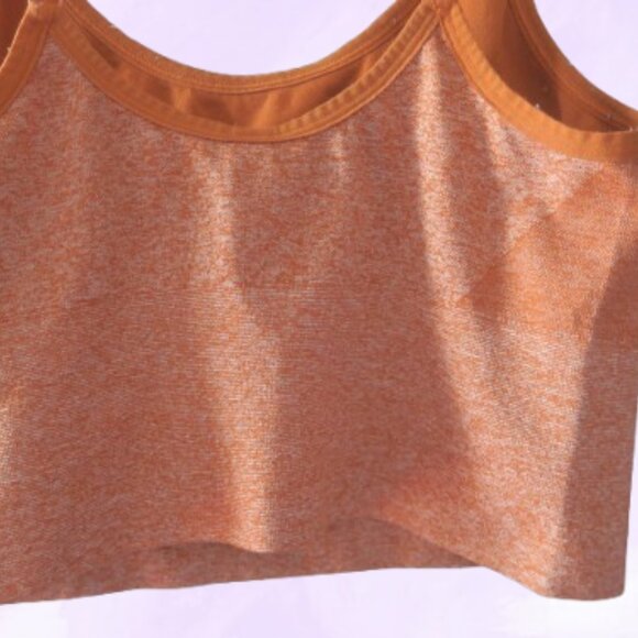 PINK Victoria's Secret active seamless lightly lined sports bra in orange-brown - Picture 5 of 5